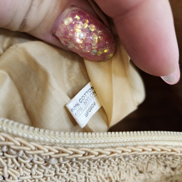 Vintage Cappelli Macrame Crochet Lace Purse Handbag Shoulder Boho Coastal - Picture 7 of 8